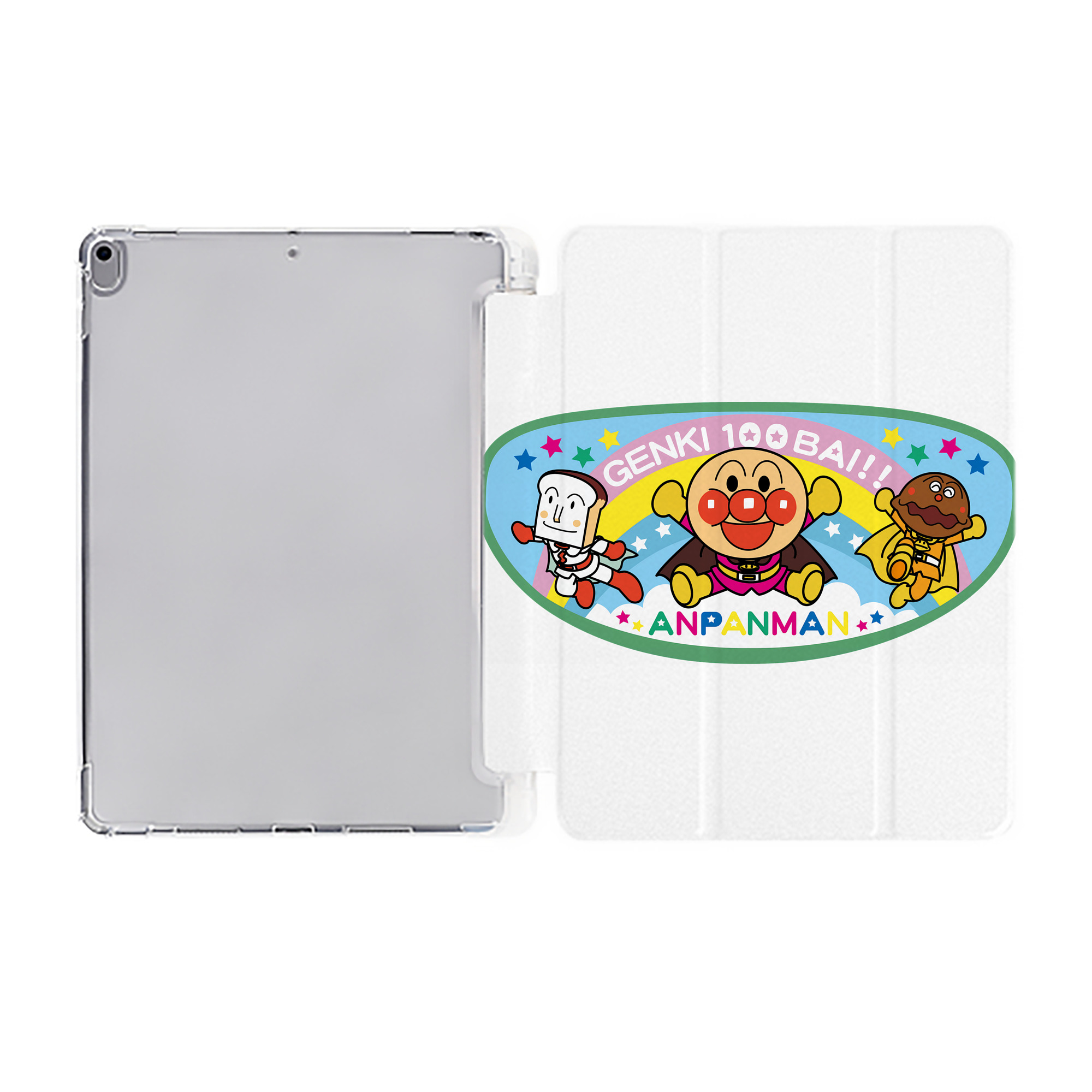 アンパンマン Anpanman IPad ケース ペン収納付き 三つ折りスタンド PUレザー×シリコン 対応機種9.5/10.5/10.9インチ